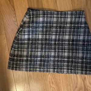 Reformation Checkered Allover Pattern wool Miniskirt size 0